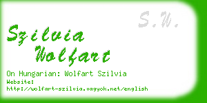 szilvia wolfart business card